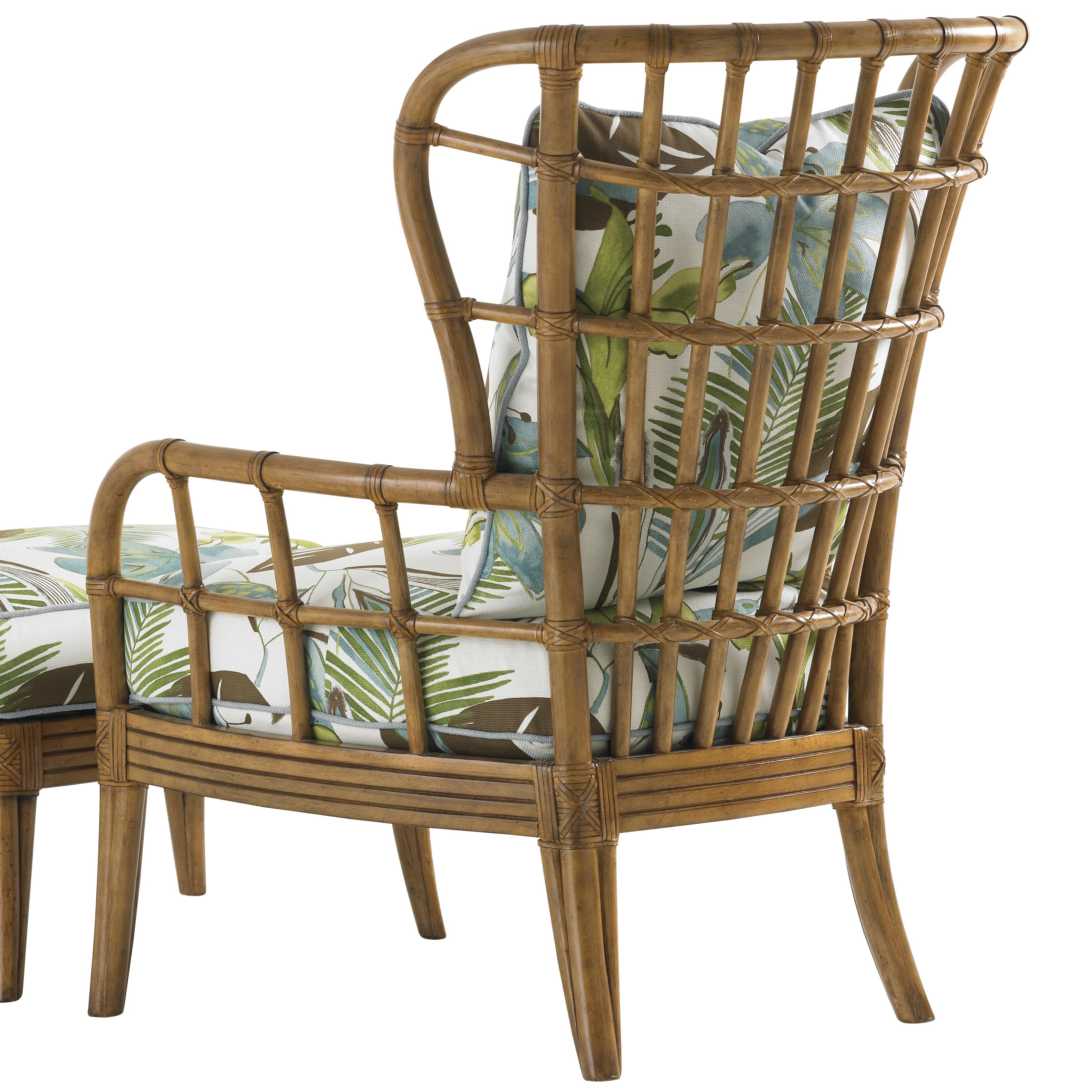 Tommy Bahama Home Beach House 1628 11 Island Inspired Exposed Rattan Winged Sunset Cove Chair Baer S Furniture Exposed Wood Chairs