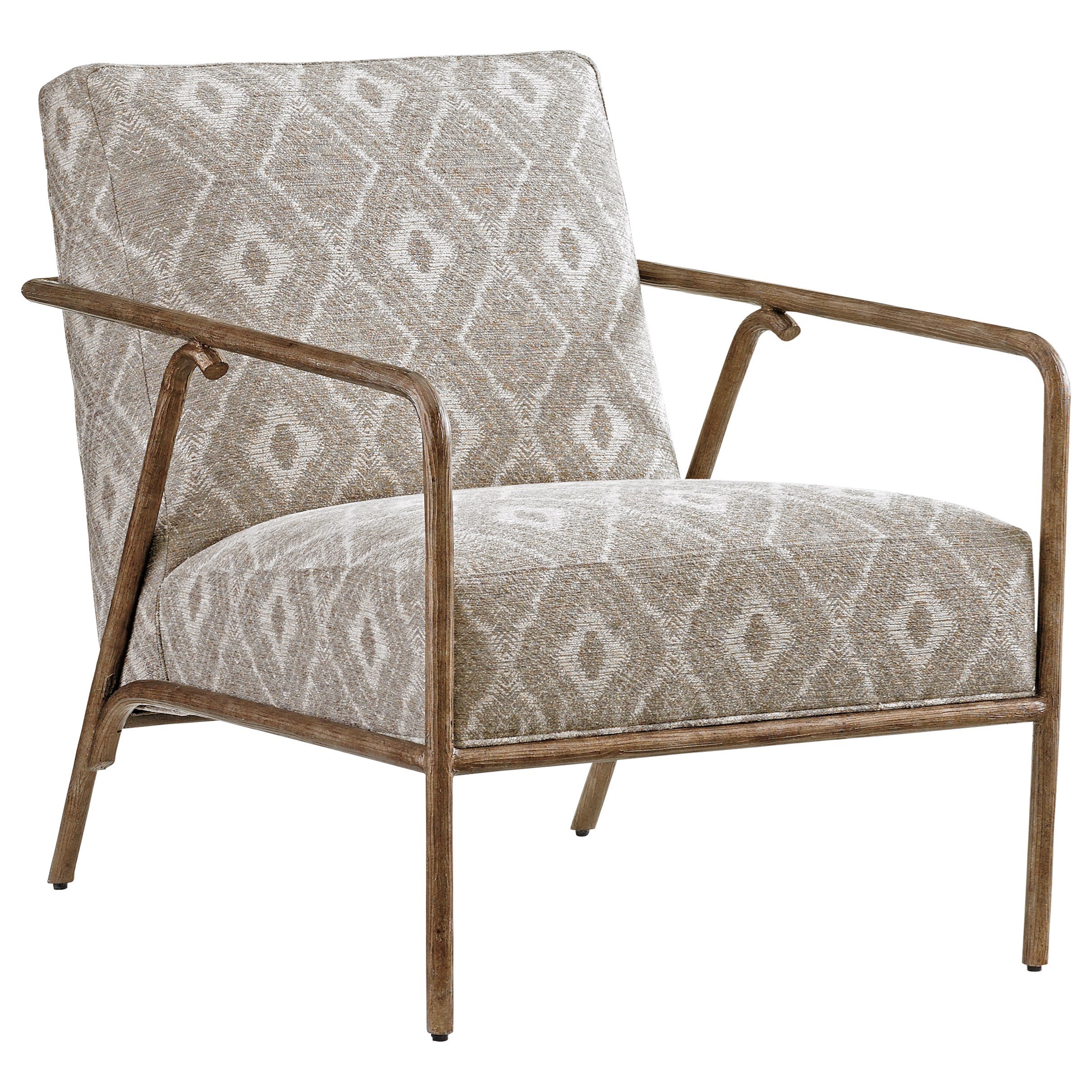 Tommy Bahama Home Cypress Point Griffin Chair With Metal Tree Branch Inspired Arms Howell Furniture Exposed Wood Chairs