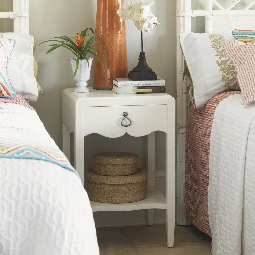Tommy Bahama Home Ivory Key 543 622 Water Street Bedside Table With Single Drawer Baer S Furniture Nightstands