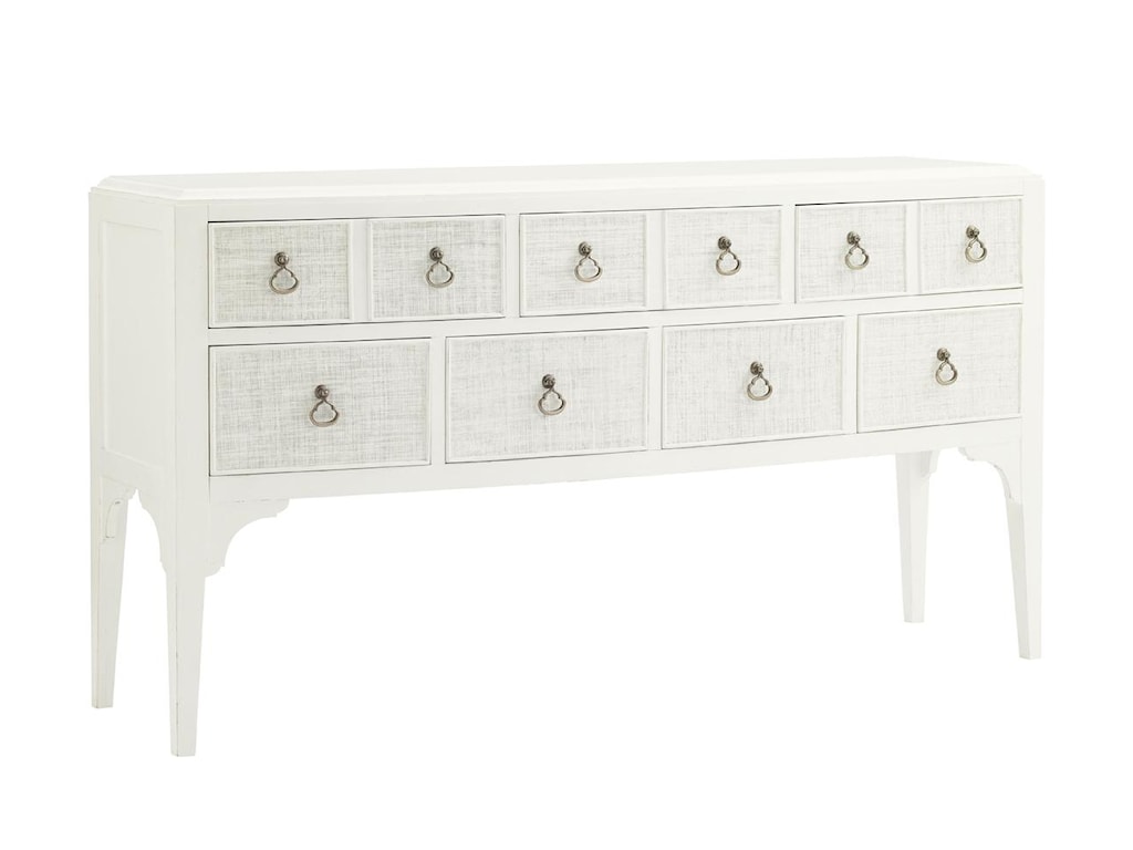 Tommy Bahama Home Ivory Key 7 Drawer Spanish Point Sideboard With