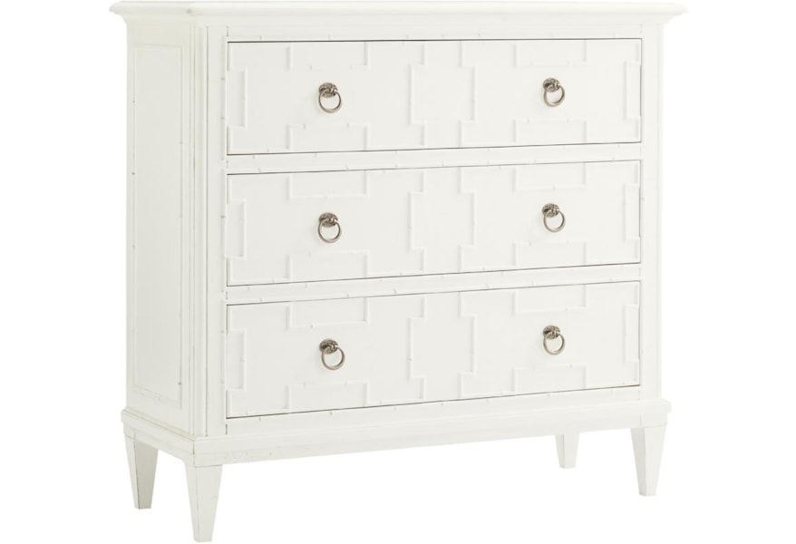 Tommy Bahama Home Ivory Key Somers Isle Hall Chest With Bamboo