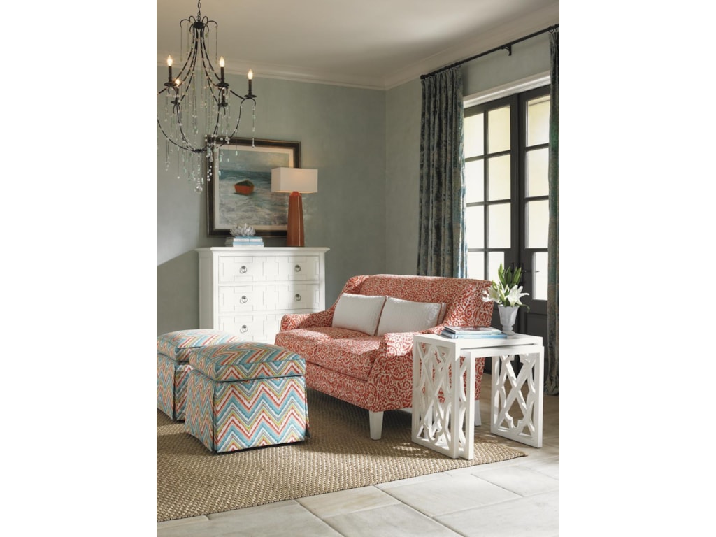Tommy Bahama Home Ivory Key Somers Isle Hall Chest with Bamboo Tommy Bahama Home Ivory Key Somers Isle Hall Chest with Bamboo