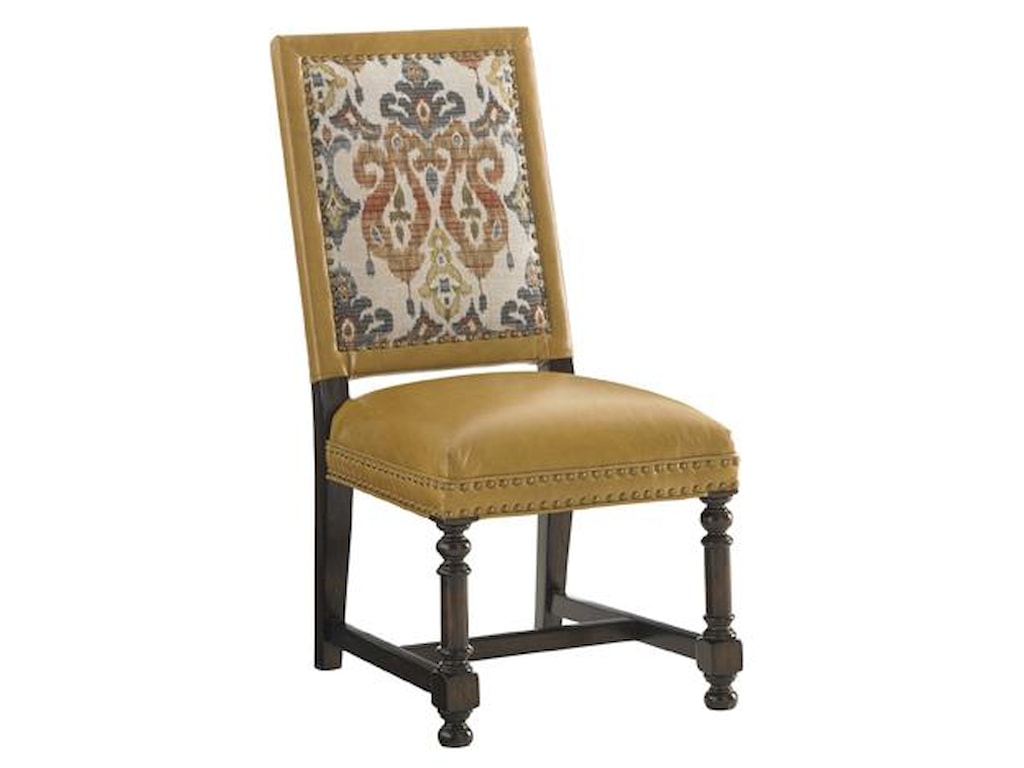 Tommy Bahama Home Kilimanjaro Ll1210 12 Jacqueline Leather Hostess Tommy Bahama Home Kilimanjarojacqueline Leather Hostess Dining Chair