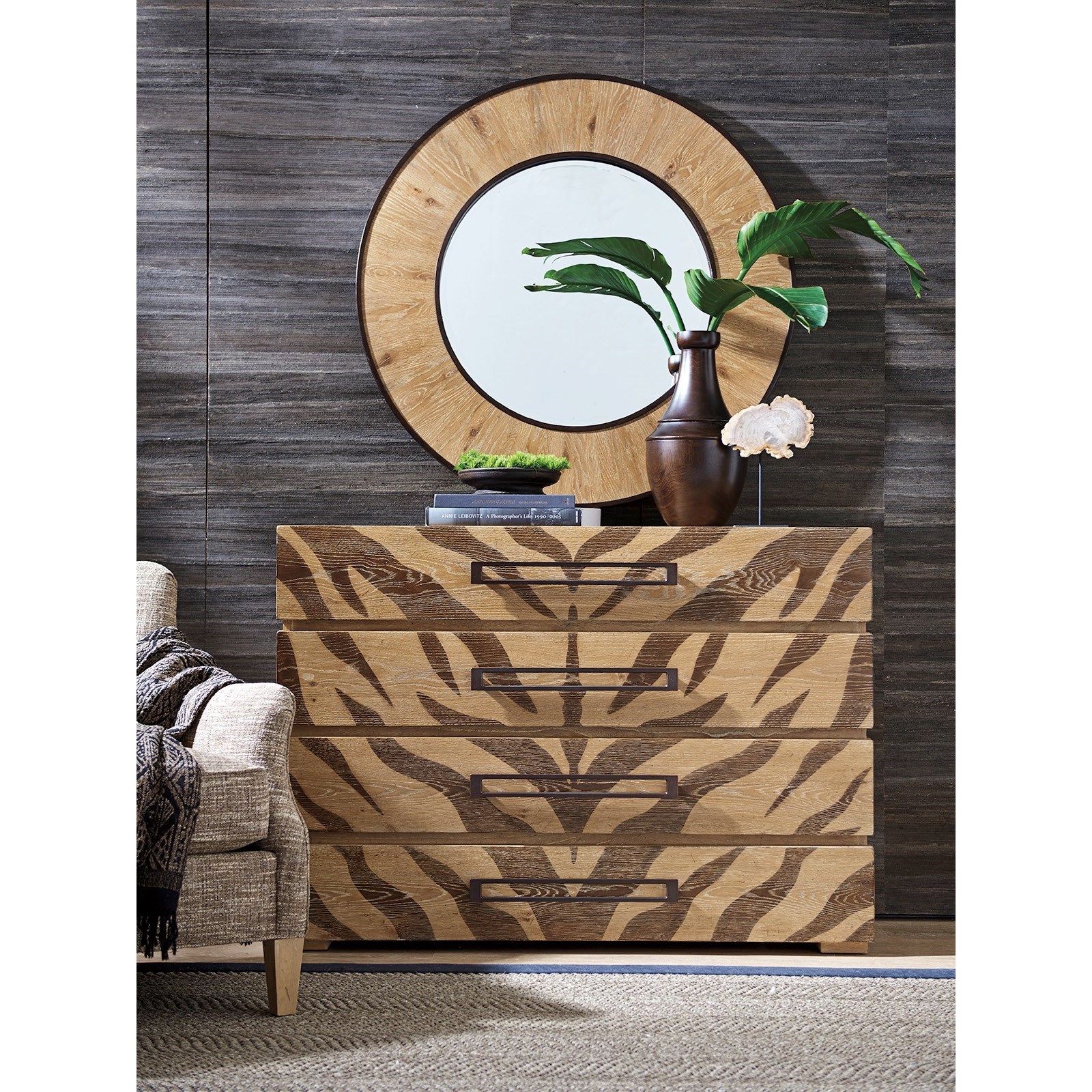 Los Altos Carins Round Mirror By Tommy Bahama Home At Hudson S Furniture