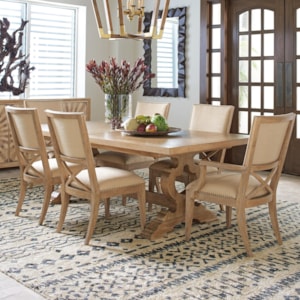 Tommy Bahama Home Los Altos Seven Piece Dining Set With Farmington Table And Alderman Chairs Hudson S Furniture Dining 7 Or More Piece Sets