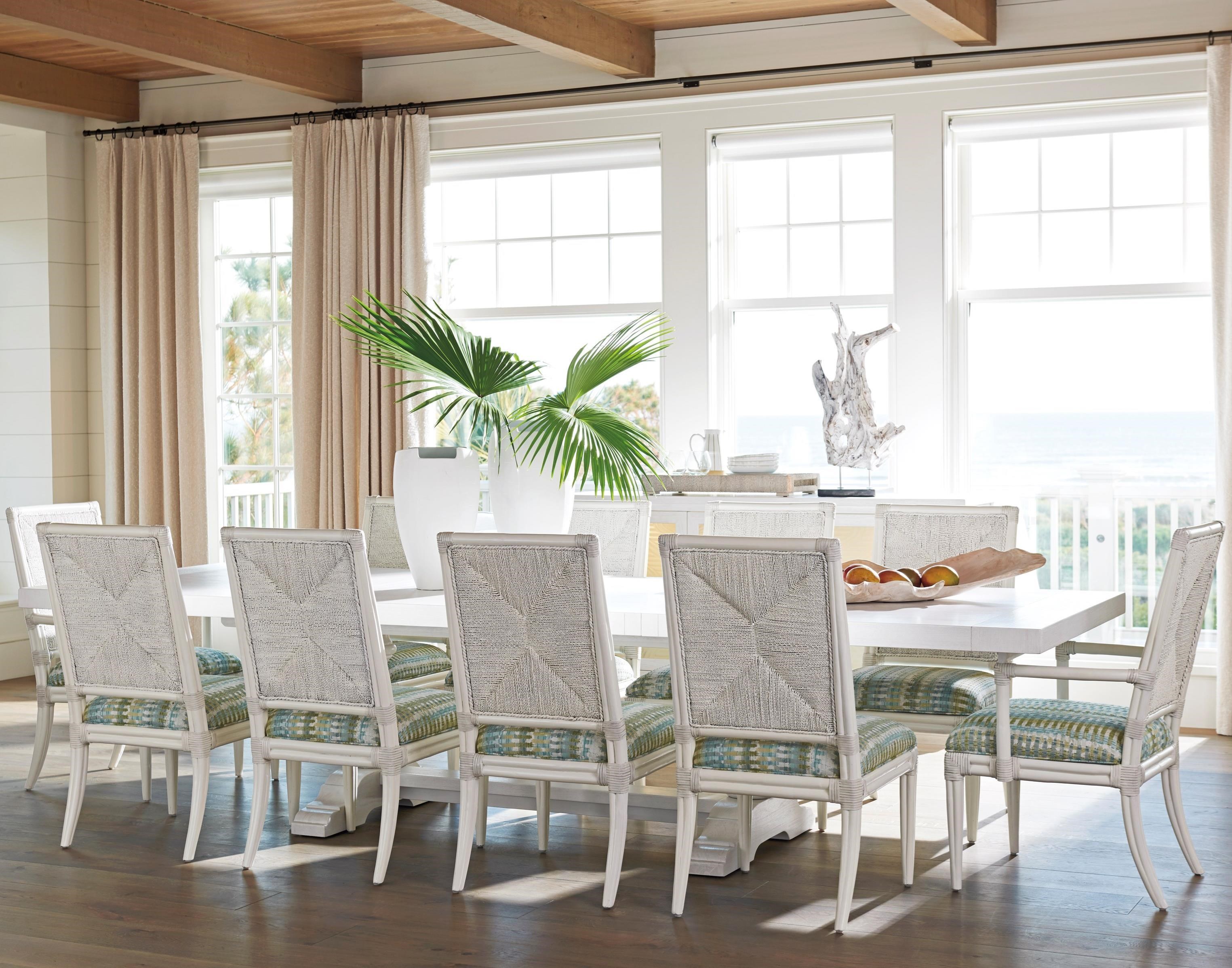 Tommy Bahama Home Ocean Breeze 570 877c 8x880 2x881 11 Piece Dining Set With Captiva Table And Regatta Customizable Chairs Baer S Furniture Dining 7 Or More Piece Sets