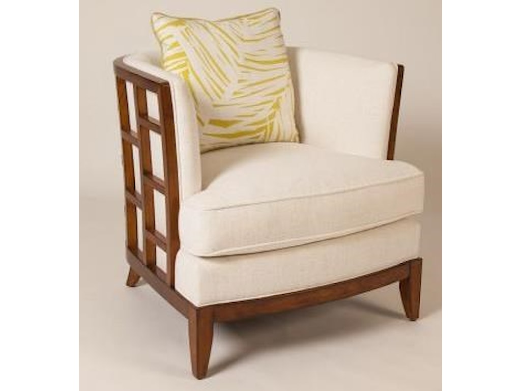 Tommy Bahama Home Ocean Club Exposed Grid Pattern Wood Abaco Chair
