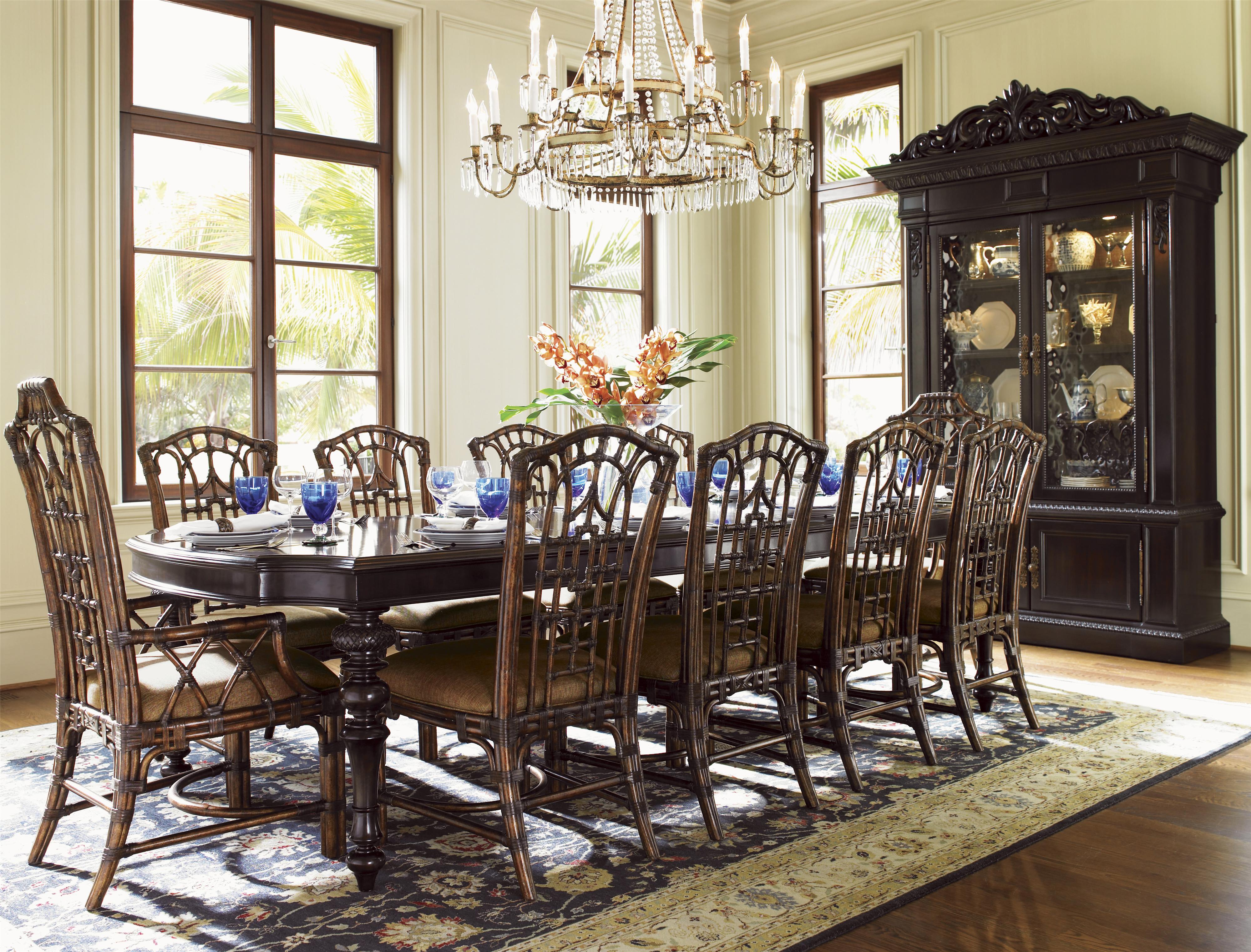 Tommy Bahama Home Royal Kahala Quick Ship Rattan Leather Pacific