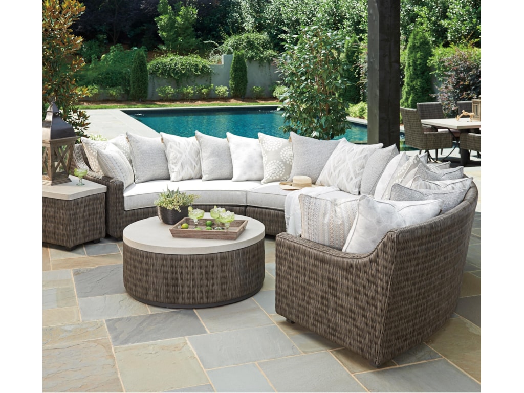 Tommy Bahama Outdoor Living Cypress Point Ocean Terrace 6 Seat Tommy Bahama Outdoor Living Cypress Point Ocean Terrace6 Seat Curved Sect Sofa W Terback