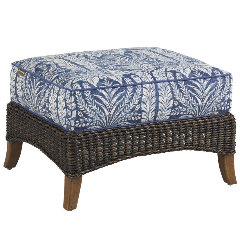 Tommy Bahama Outdoor Living Island Estate Lanai Outdoor Woven Wicker Ottoman Baer S Furniture Outdoor Ottomans