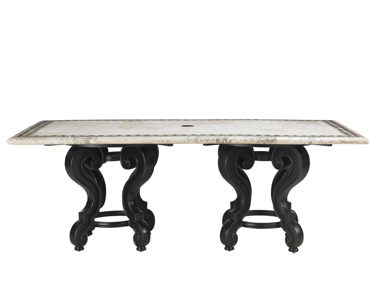 Tommy Bahama Outdoor Living Kingstown Sedona Stone Double Pedestal