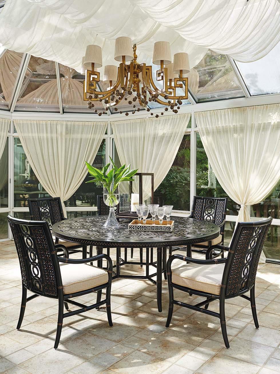 Tommy Bahama Outdoor Living Marimba Six Piece Outdoor Round Dining