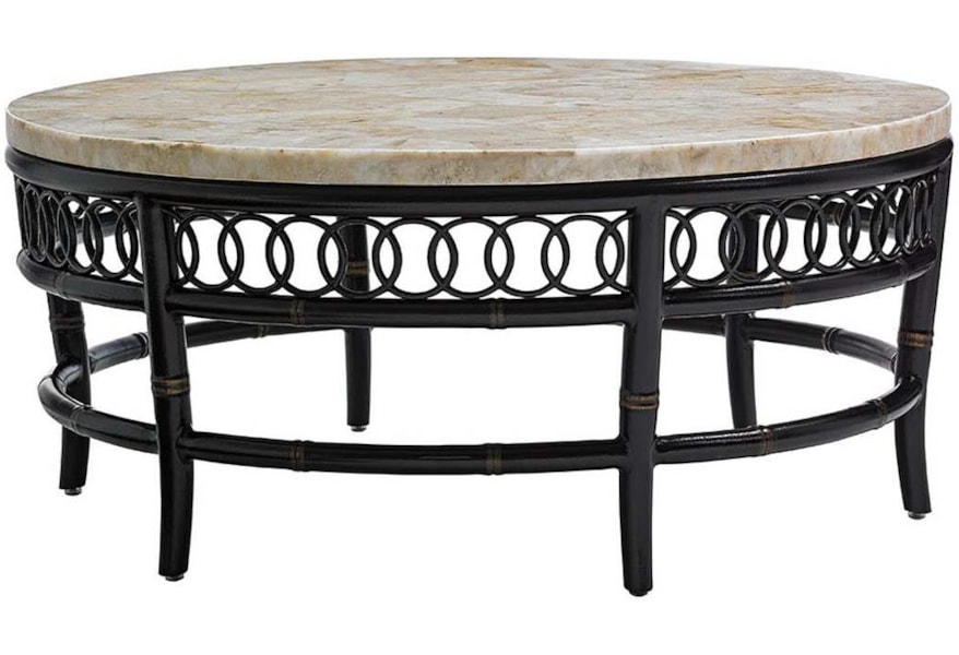 Tommy Bahama Outdoor Living Marimba 3237 943 Outdoor Cocktail Table With White Crystal Stone Top Baer S Furniture Outdoor Cocktail Coffee Tables