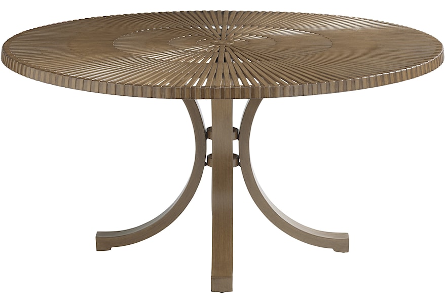 Tommy Bahama Outdoor Living St Tropez Contemporary Round Outdoor Dining Table Jacksonville Furniture Mart Outdoor Dining Table