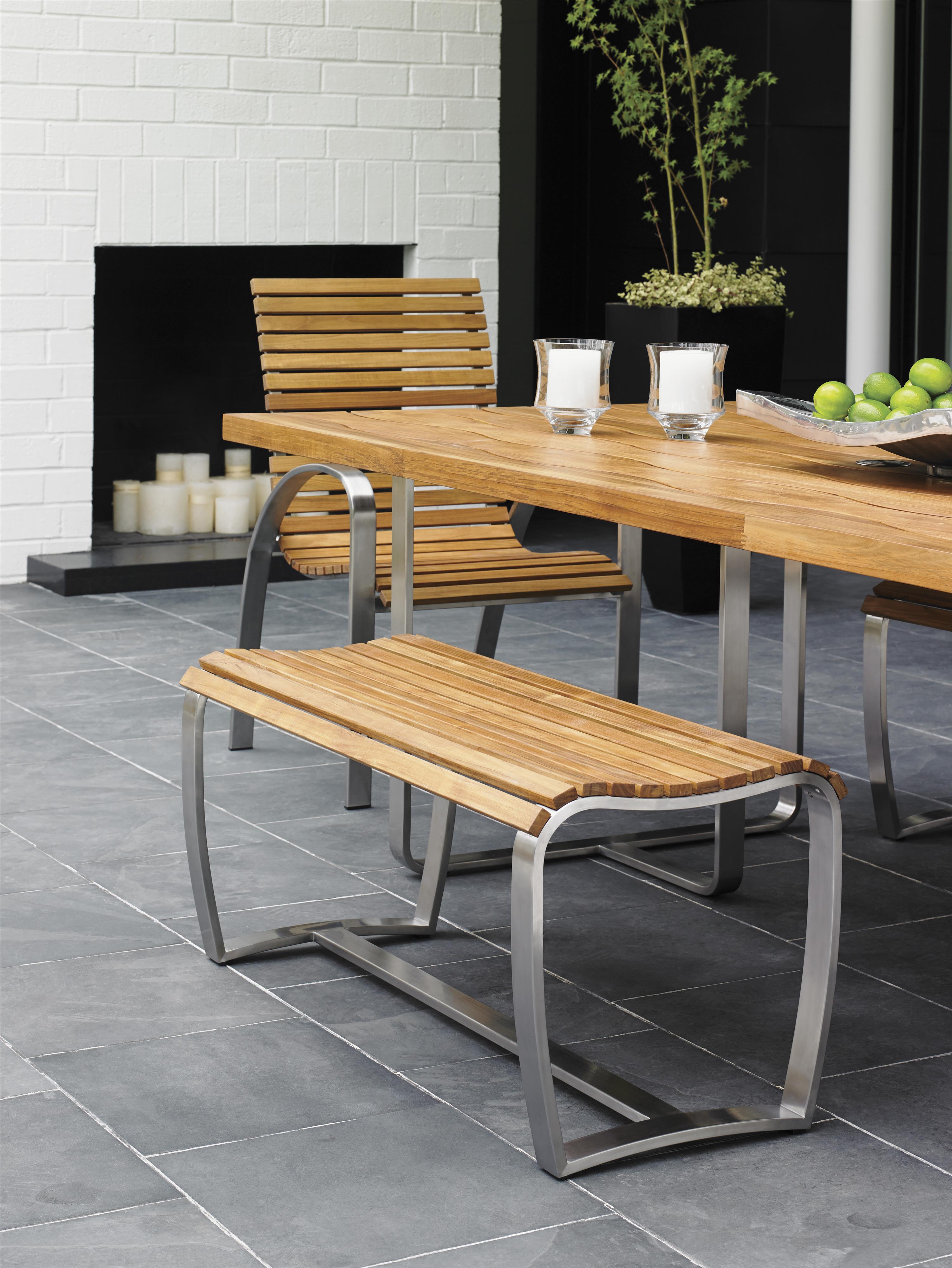 Tommy Bahama Outdoor Living Tres Chic Modern Outdoor Dining Bench