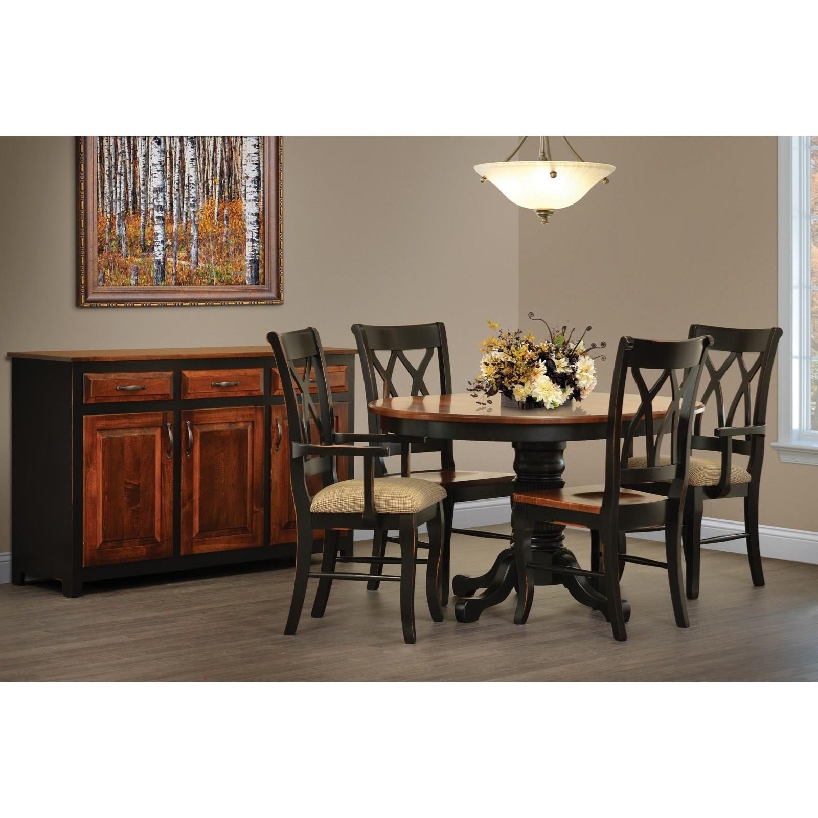 Rotmans Amish Ellis Cove Dining Oval Dining Table With Two Leaves