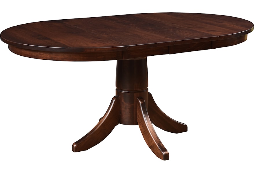 Trailway Amish Miami Oval Dining Table With Two Leaves Prime