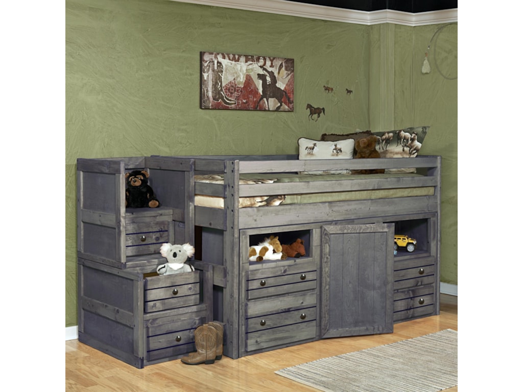 Trendwood Bayview Junior Loft Bed W Staircase Storage Reeds