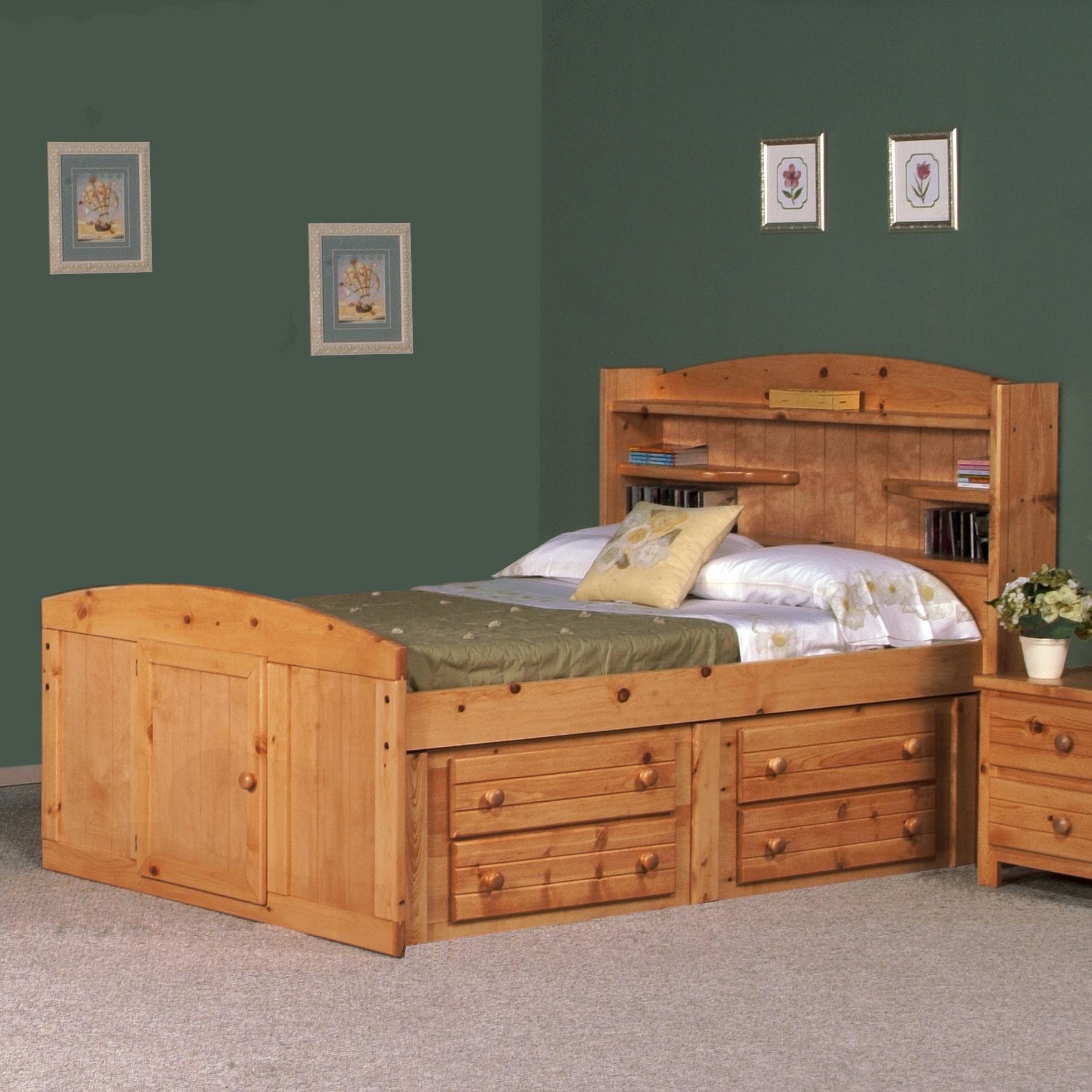 Trendwood Bayview Full Palomino Bed W Four Drawer Storage