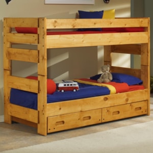 Trendwood Bunkhouse Twin Twin Wrangler Bunk Bed With Storage Wilson S Furniture Bunk Beds