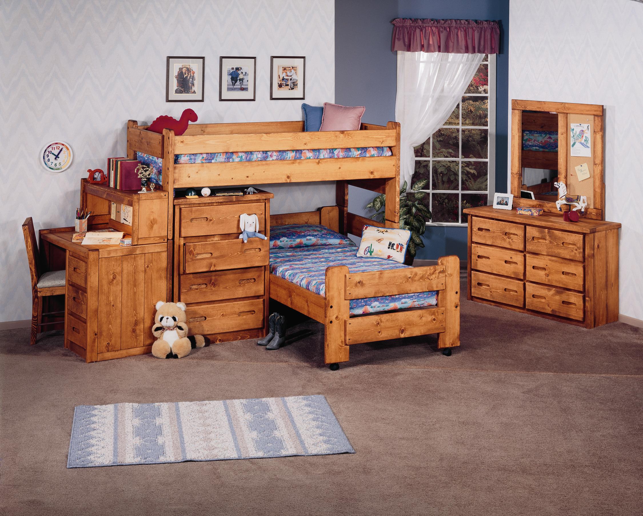 twin loft caster bed