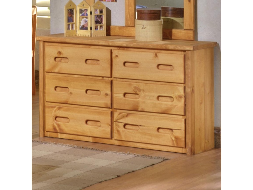 6 Drawer Pine Dresser With Carved Handles Sadler S Home