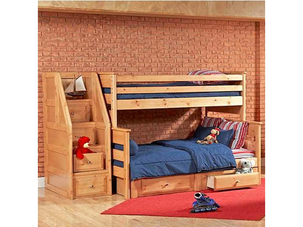 Trendwood Laguna Twin/Full Bunk Bed with Underdresser