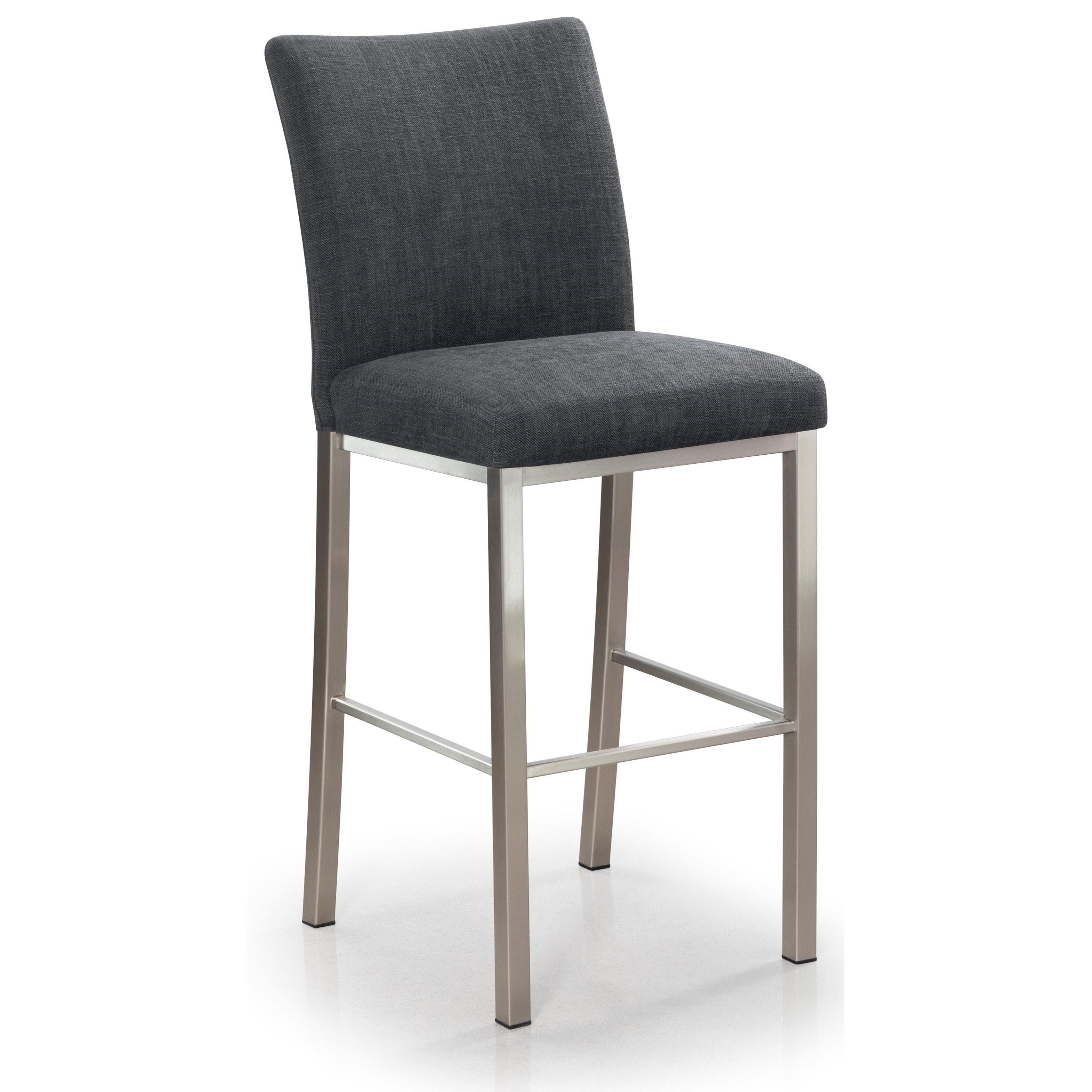 Trica Contemporary Seating Biscaro Upholstered Stationary Bar Stool Stoney Creek Furniture Bar Stools