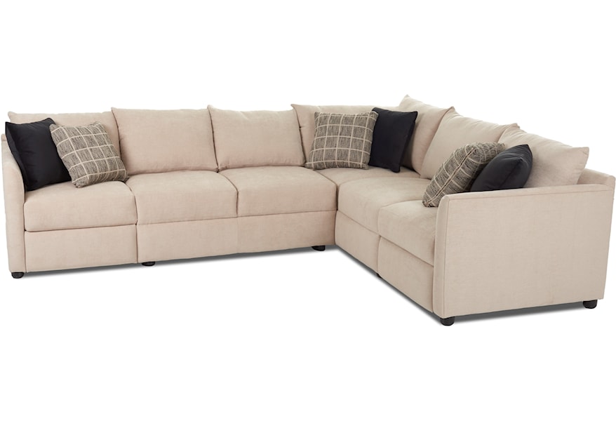 Klaussner Atlanta Two Piece Power Hybrid Reclining Sectional Sofa