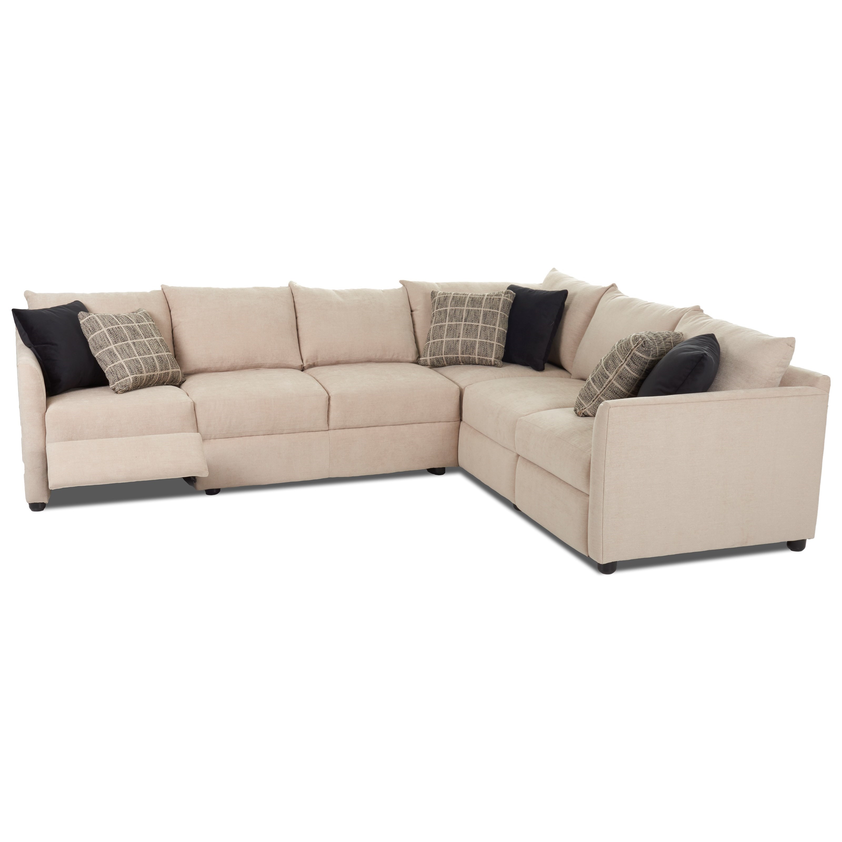Klaussner Atlanta Two Piece Power Hybrid Reclining Sectional Sofa