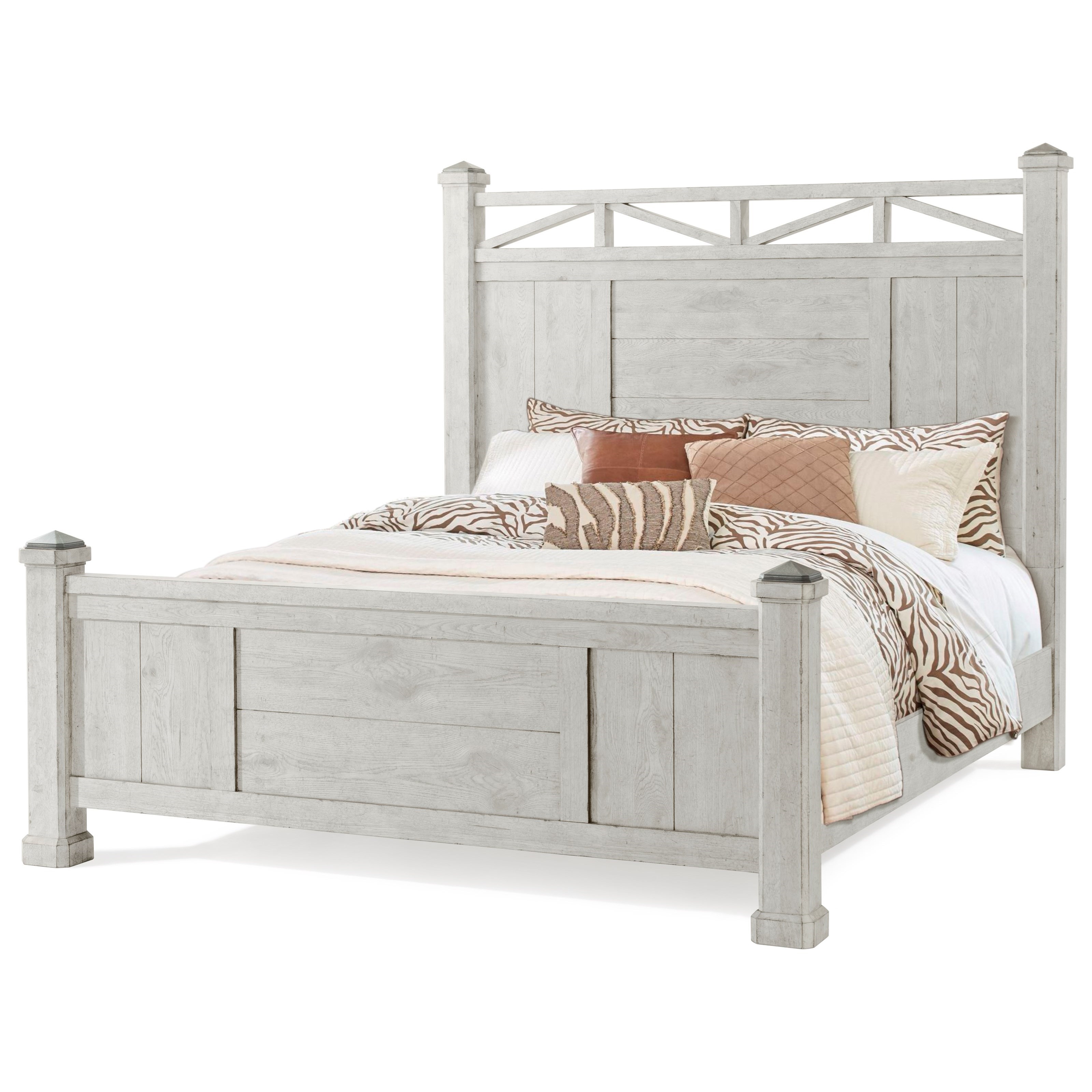 Trisha Yearwood Home Collection By Klaussner Coming Home 926 050 Qbed Sweet Dreams Farmhouse Queen Post Bed With Metal Caps Hudson S Furniture Panel Beds