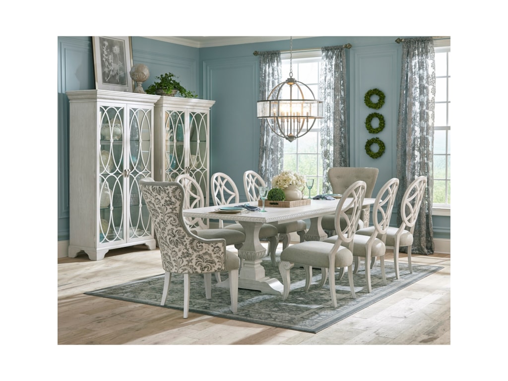 Trisha Yearwood Home Collection By Klaussner Jasper County Tillman Dining Table With One Table Extension Leaf Wayside Furniture Dining Tables