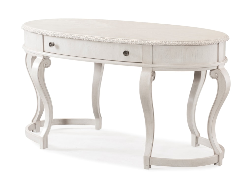 Jasper County Charlotte Oval Desk With One Drawer By Trisha Yearwood Home Collection Klaussner At Dunk Bright Furniture