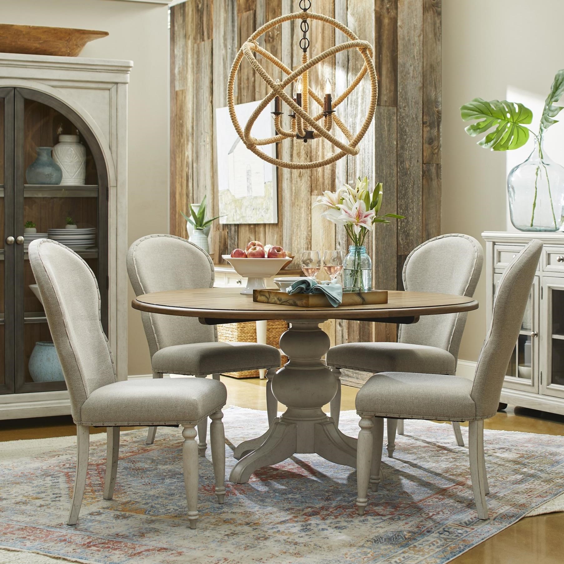 Trisha Yearwood Home Collection By Klaussner Nashville 5 Piece Dining Set With In The Round Table Johnny Janosik Dining 5 Piece Sets