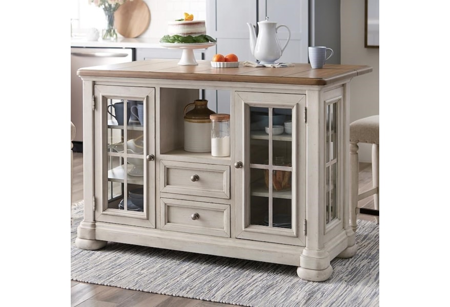 Trisha Yearwood Home Collection By Klaussner Nashville Trisha S Kitchen Island With Drop Leaf Counter Top Wayside Furniture Kitchen Islands