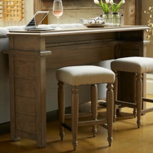 Trisha Yearwood Home Collection By Klaussner Nashville Last Call Bar Height Counter Table For Behind Sofa Johnny Janosik Sofa Tables Consoles