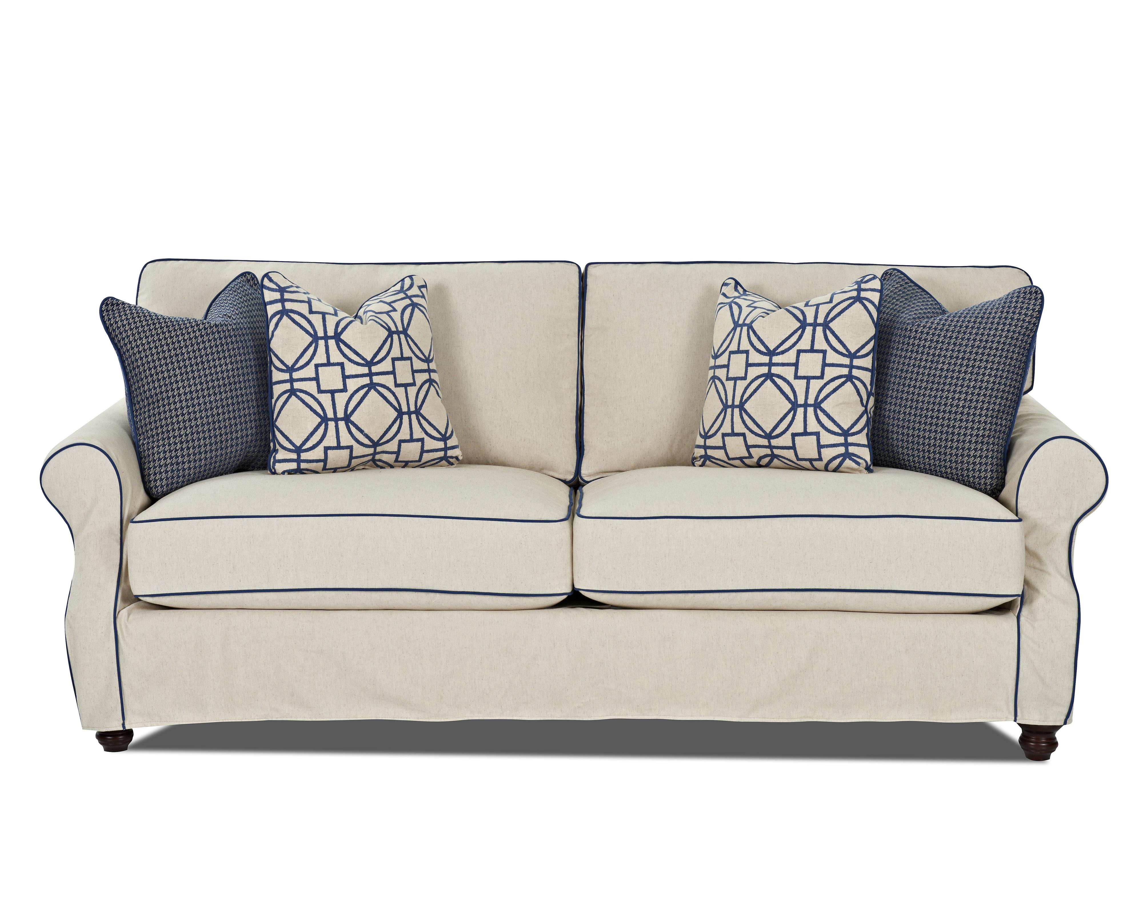 Klaussner Tifton D26100 S Traditional Sofa With Slipcover And