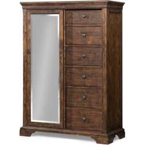 Trisha Yearwood Home Trisha Yearwood Home Tulsa Sliding Door Chest With Mirror Belfort Furniture Door Chests