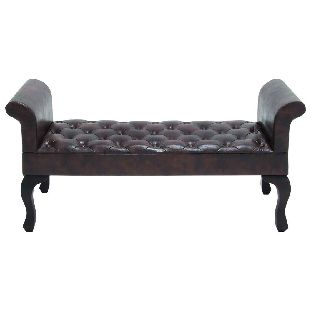 Uma Enterprises Inc Accent Furniture Faux Leather Bench Wilcox Furniture Upholstered Benches
