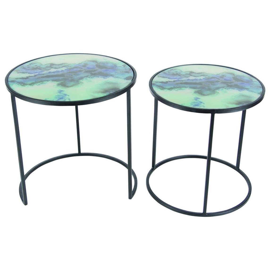 Uma Enterprises Inc Accent Furniture Metal Glass Accent Tables