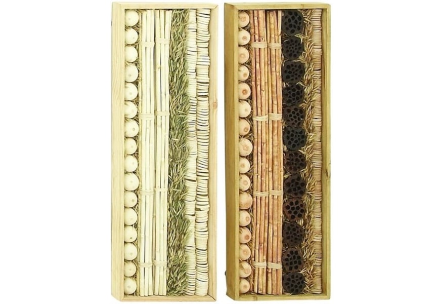 Uma Enterprises Inc Wall Art Wood Dried Wall Decor Set Of 2