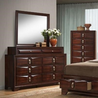 Simmons Upholstery 1012 Roswell 8 Drawer Dresser And Mirror Dunk