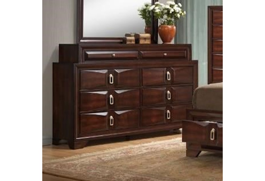 Simmons Upholstery 1012 Roswell 1012 10 8 Drawer Dresser With Top