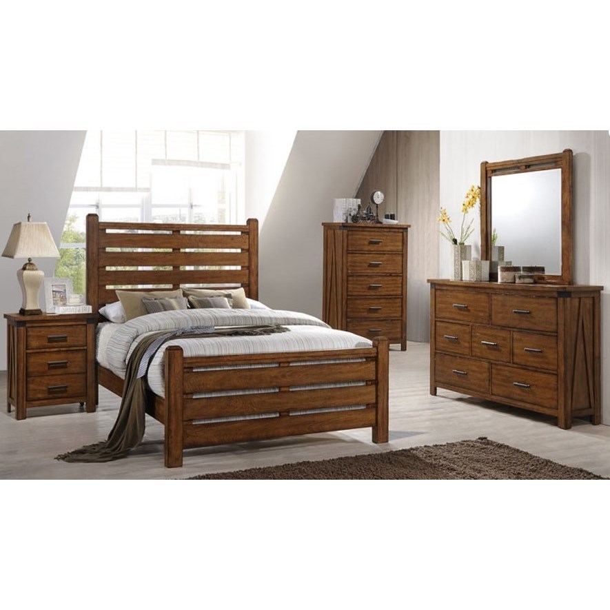 Simmons Upholstery 1022 Logan Queen Bedroom Group Dunk Bright