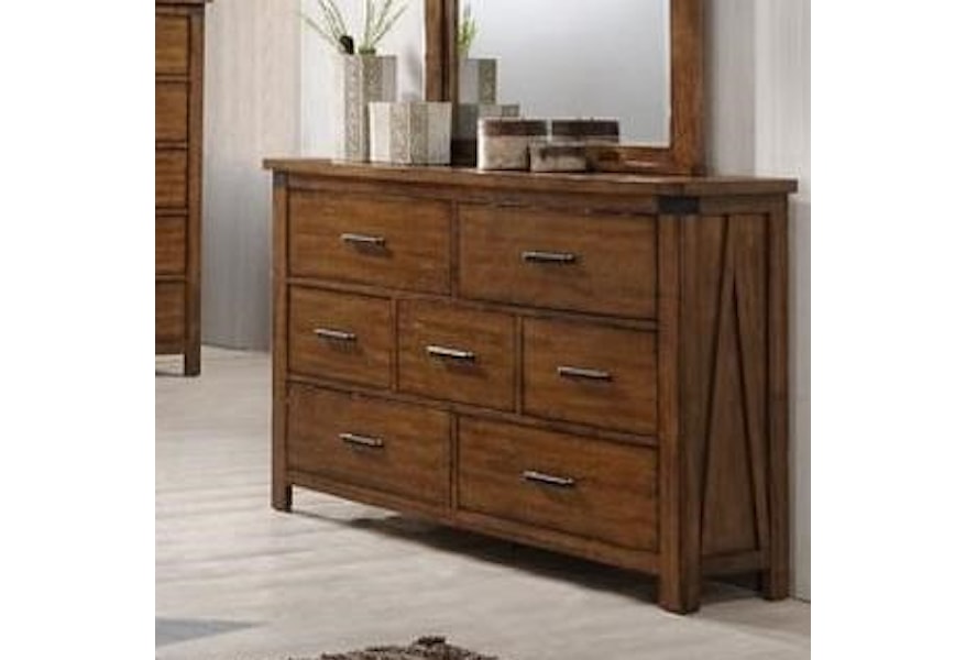United Furniture Industries 1022 Logan 1022 10 7 Drawer Dresser