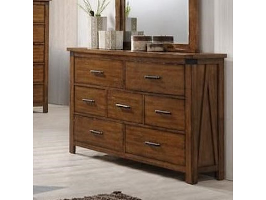 United Furniture Industries 1022 Logan 1022 10 7 Drawer Dresser