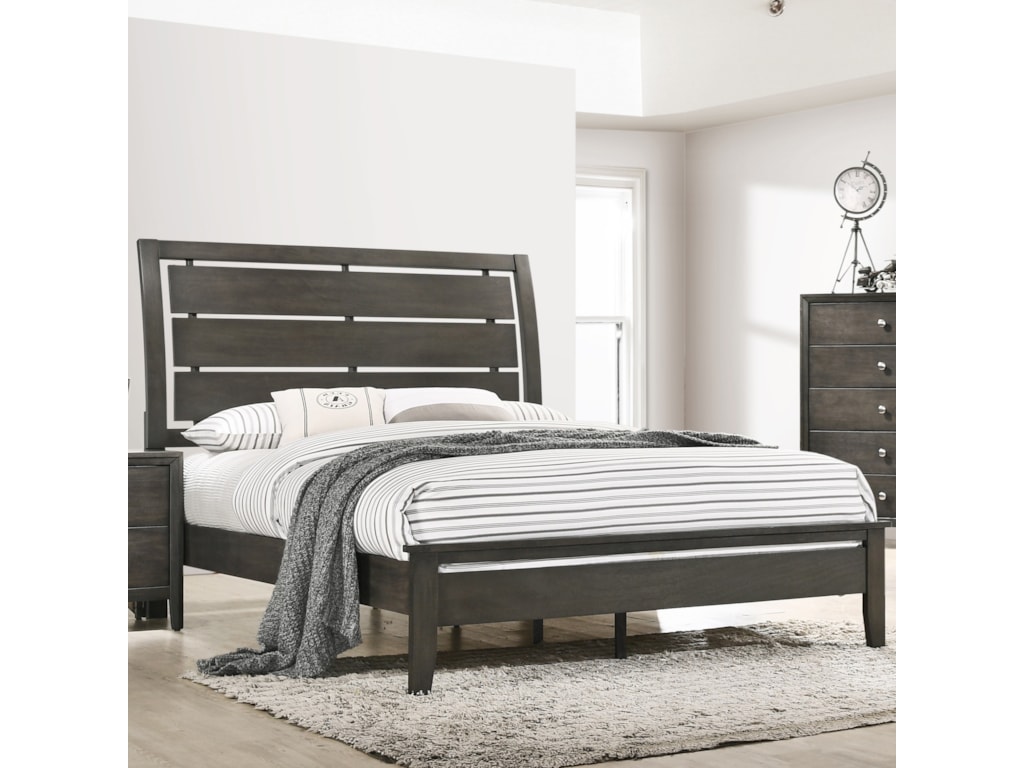 United Furniture Industries Grant Transitional Queen Bed With