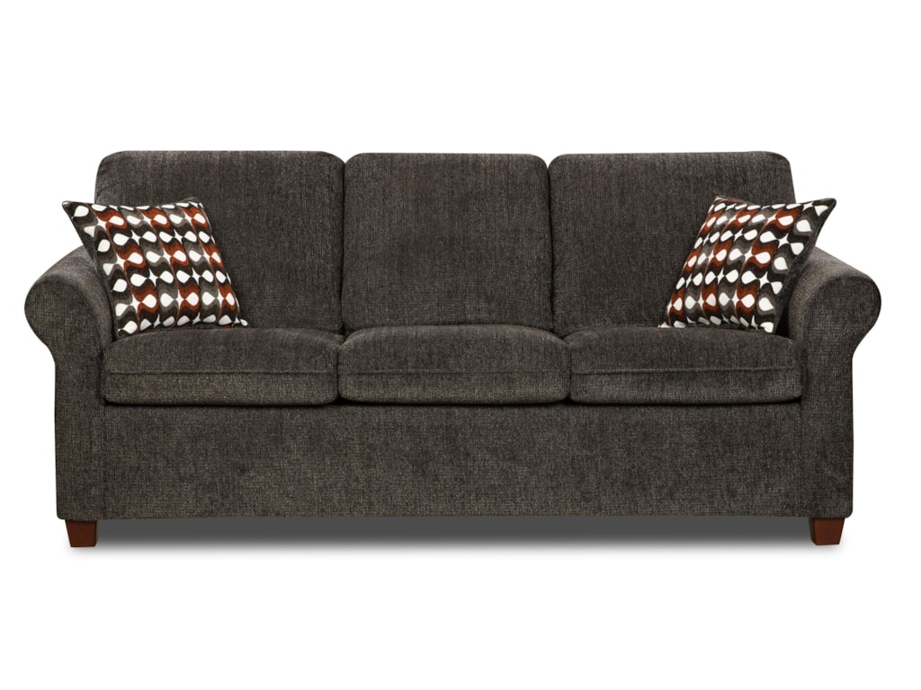 1630 Transitional Queen Rolled Arm Sofa Sleeper By Simmons Upholstery At Royal Furniture