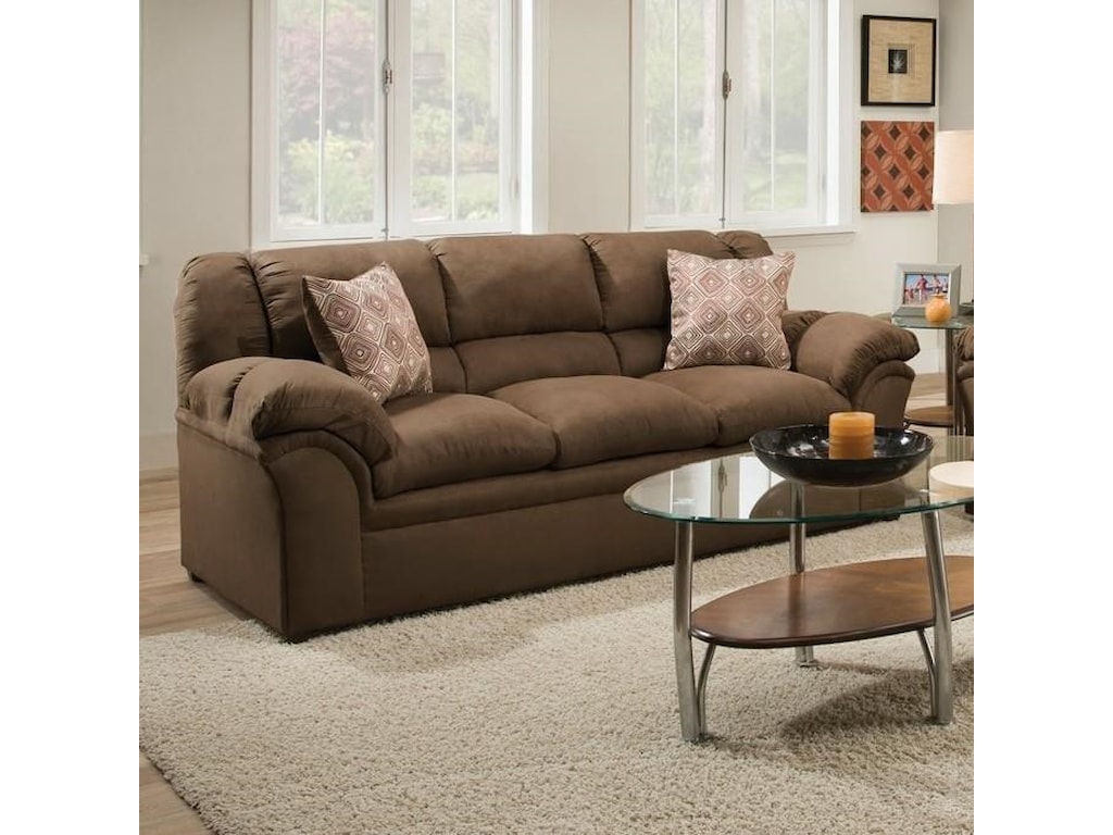 1720 United Casual Sofa With Pillow Arms By Simmons Upholstery At Royal Furniture
