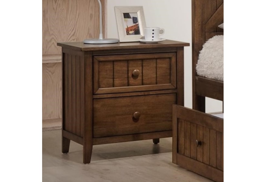 Simmons Upholstery Ashland 3015 80 Rustic Night Stand With Plank